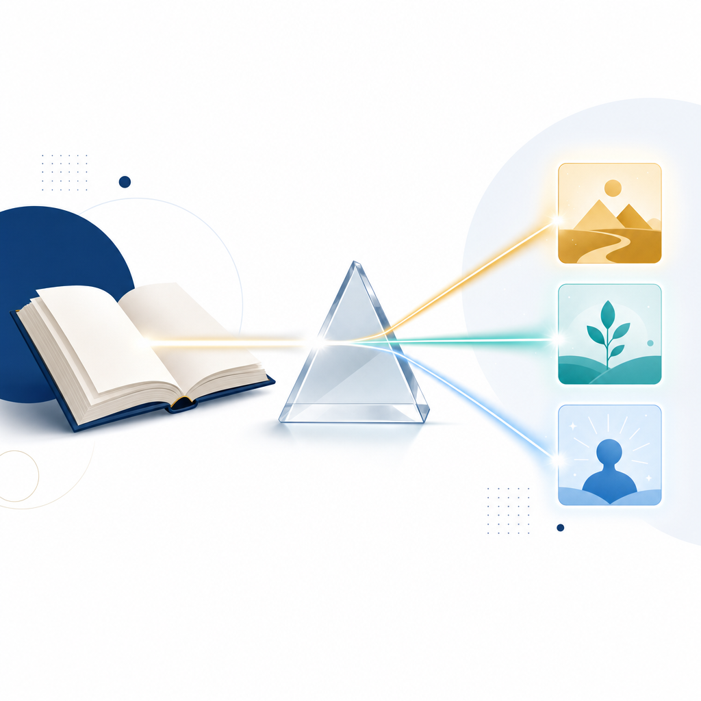 The Esrala Prism: one book in, a different lesson out for every student